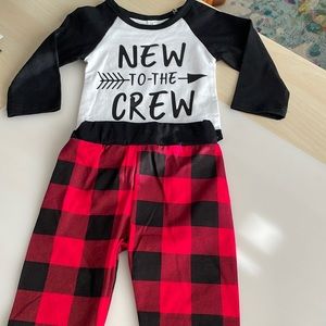 New Adorable 2 Piece New to the Crew Set